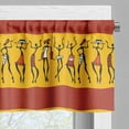 thumbnail image 3 of Ambesonne African Window Valance, Dancing People, 54" X 12", Dark Orange Yellow Black, 3 of 5