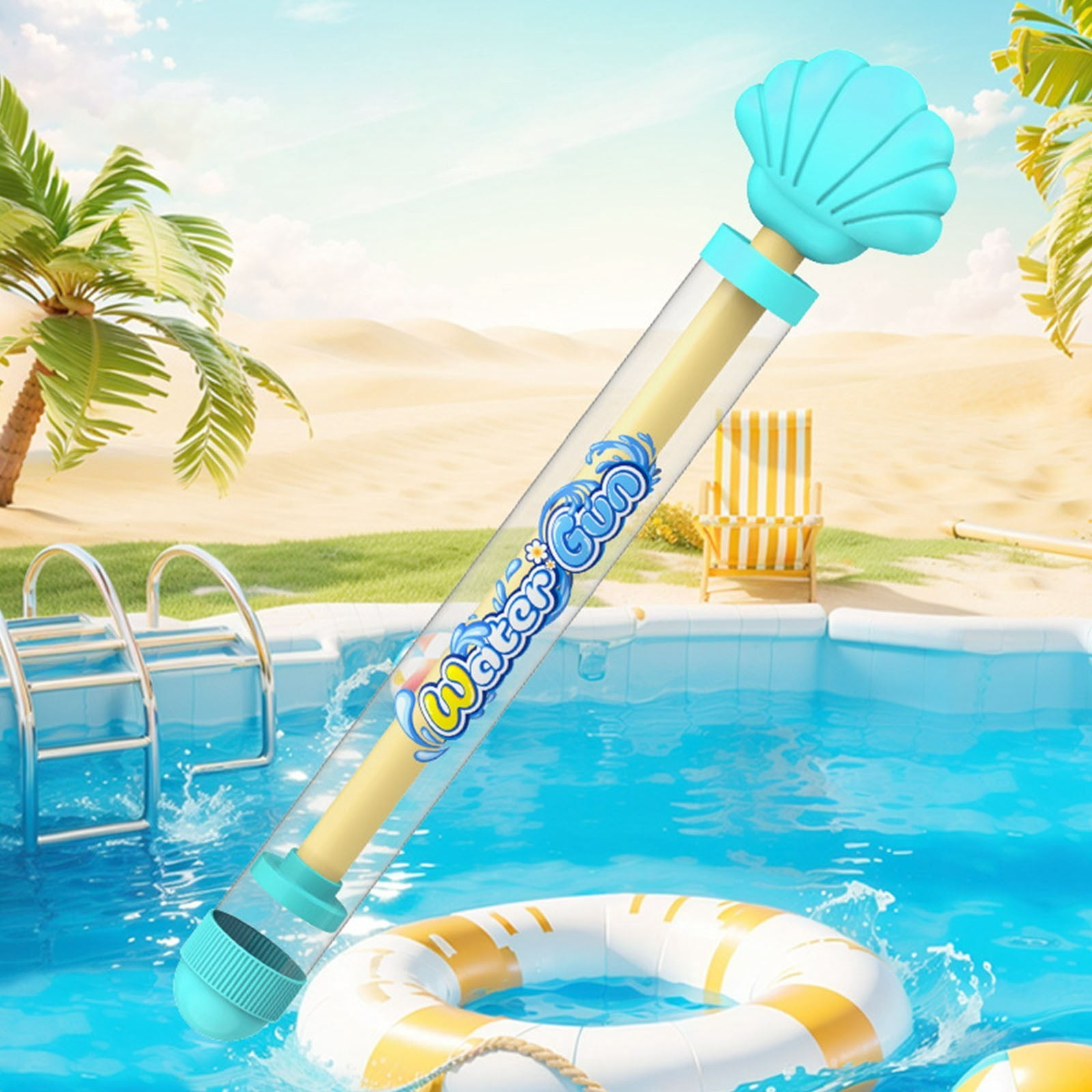 Creativity Fireworks Water Gun,Cute Shell Shaped Sprays Water Like Fireworks,Squirt Gun Umbrella-Shaped Spray for Summer Pool, Backyard, Beach, Birthday Party Outdoor Game