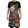 thumbnail image 4 of Yayeee Chief Kitchen Apron with Pockets for Cooking Water Resistant Unisex Adjustable Neck Strap, Colorful Flower, 4 of 7
