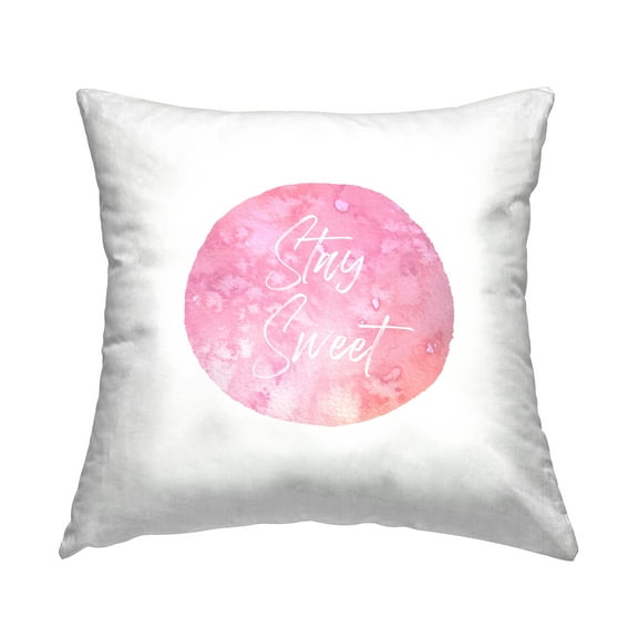 Stupell Industries Pastel Stay Sweet Phrase Decorative Printed Throw Pillow, 18 x 18