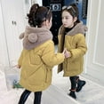 thumbnail image 7 of NAISIBABY Girls Puffer Jackets, Solid Color Keep Warm Fuzzy Cozy Hooded Winter Outwear Yellow 10-11T, 7 of 7