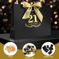 thumbnail image 4 of Black  21st Birthday  Bag with Card and Tissue Paper, 12.6"x9.84"x3.9" Elegant Present Bag for Adults, 21 Year Old Birthday Keepsake Party Supplies, 4 of 6