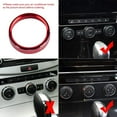 thumbnail image 2 of LECART 3Pcs Air Conditionneur Commutateur Boutons en Alliage d'Aluminium Rouge Bleu Noir Auto Décorations d'Intérieur Accessoires de Voiture, 2 of 5