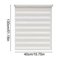 thumbnail image 3 of Tarmeek Waterproof Roll Up Shade Curtain 40x130cm White Polyester Bathroom Kitchen Window Privacy Protection Light Blocking Quick Dry Mildew Proof, 3 of 7