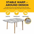 thumbnail image 4 of Grey Snowflake Christmas Table Cloths for 5 Foot Rectangle Tables, Winter Xmas Snowflake Gray Modern Art Patio Waterproof Elastic Fitted Tablecloths, Washable Rectangular Table Cover for Camping, 4 of 8