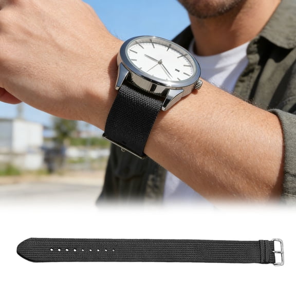 Nylon Watch Band Replacement Quick Release Nylon Watch Strap Nylon Loop Universal Wristband Compatible with Smartwatches & Fitness Trackers for Men Women