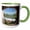 Green/White, variant on 3drose, Durnstein, Austria, Danube River, Durnstein Castle-eu03 Mgl0005 - Miva Stock, 11oz Mug