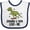 White and Navy, variant on Inktastic Grammy and Papa Love Me Dinosaur Grandson Boys Baby Bib