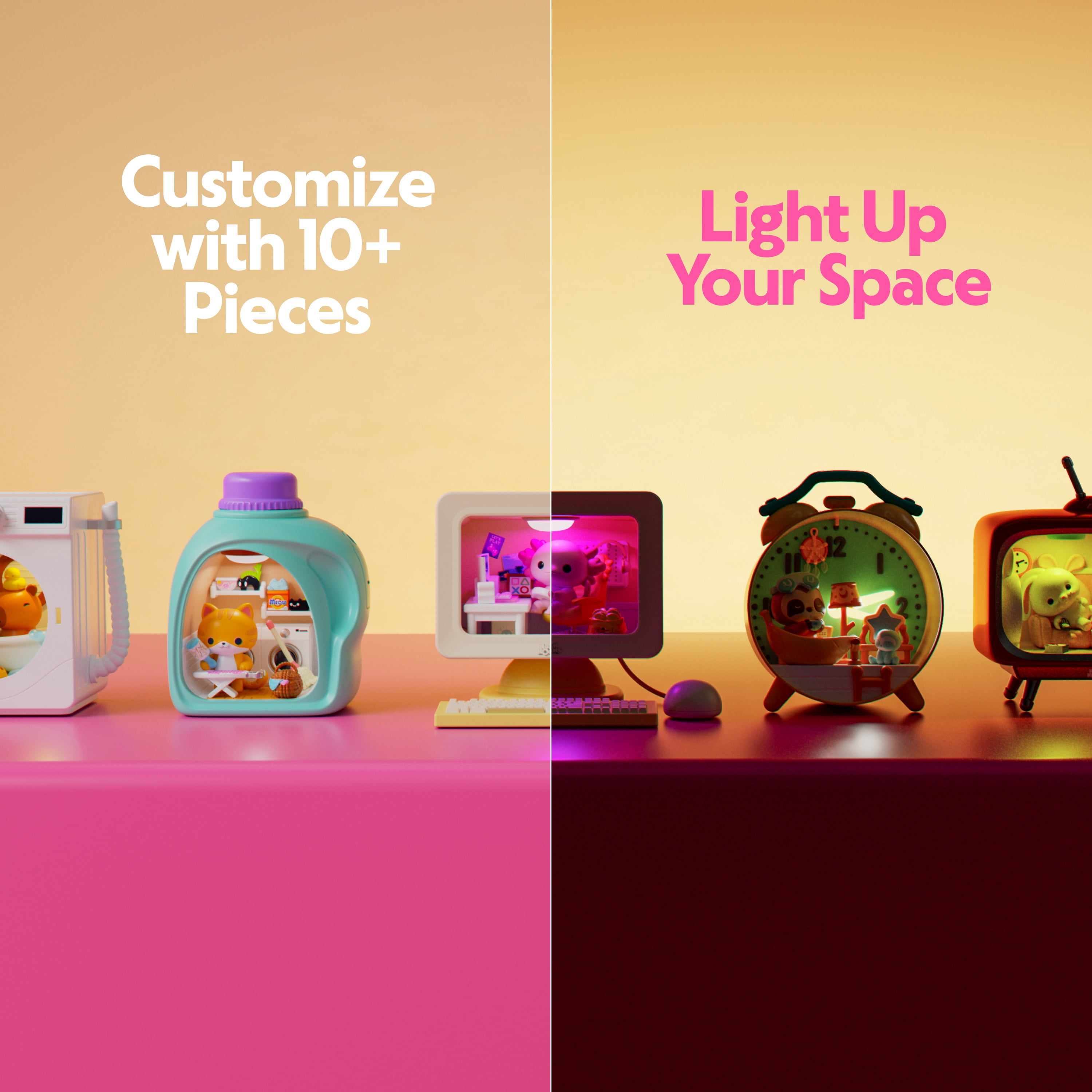 Starbox Nook Nooks Series 1 Blind Box Collectible by Starbox - Mini Collectible Animal Figurines with Themed Scenes and Surprise Accessories, Toy for Ages 3+.