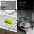 thumbnail image 5 of Stone Dish Drying Mat for Kitchen Counter, 23"×15", Collapsible Quick Drying Dish Mats, Ultra Absorbent Diatomaceous Earth Mats for Dishes Bottles Cups, Match Countertop - Grey, 5 of 13