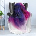 thumbnail image 4 of Astrology Soft Flannel Fleece Throw Blanket, Geometric Alchemy Eye Sun Star Mystic Signs Design, Cozy Plush for Indoor and Outdoor Use, 50" x 70", Navy Blue Fuchsia White, by Ambesonne, 4 of 5