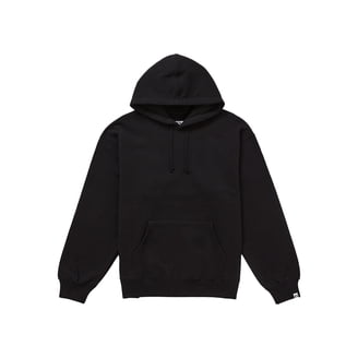 Supreme Men's Satin Applique Hooded Sweatshirt FW24 Black, from