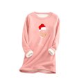 thumbnail image 2 of Tenues d'Hiver pour Femmes, Mode Décontractée d'Hiver, sous-Couche Chaude en Peluche, Imprimé de Noël, Manches Longues, Col Rond, Tenues pour Femmes en Solde, 2 of 6