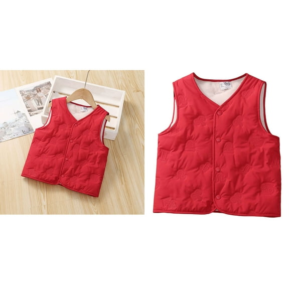 Little Boys Girls Puffer Vest Kids Winter Vest Light Weight Down Vest with Button Down Cute Jackets with Sleeveless Kids Girl Jacket 3-4 Years