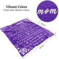 thumbnail image 5 of Mom Blanket, Presents for Mom, Mom Blankets from Daughter, Birthday Gifts for Mom from Daughter Son, Unique Gift for Mom, Mothers Day, Valentines Day, Purple Gifts for Mom - 50 x 60 to My Mom Blanket, 5 of 5