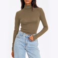 thumbnail image 2 of Yokua Fashionable women's high-neck long-sleeved basic warm top, 2 of 8