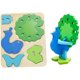 thumbnail image 4 of Rompecabezas de animales de madera 3D, juego de 4 + libro electrónico para niños pequeños preescolares de 4 5 6 7 años, juguetes educativos STEM Montessori – pato, ardilla, pavo real, foca, 4 of 7