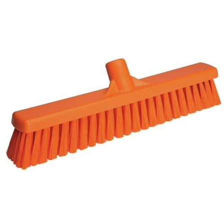 Remco 16 in Sweep Face Broom Head, Medium, Synthetic, Orange 31797