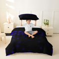 thumbnail image 2 of jejeloiu Purple Pixel Checkered Twin Bedding Kids,Modern Geometric Pattern Duvet Cover Set For Boys,Reversible,2pcs(No Comforter), 2 of 6