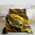 thumbnail image 2 of Manfei Aesthetic Marble Bedding Comforter Set,Luxury Style Twin Comforter Sets,Gold Black Bedding Set For Teens,Breathable Bedroom Decor Reversible,2 Pieces, 2 of 8