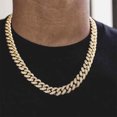 thumbnail image 6 of Mens Miami Cuban Chain Necklace 12mm Diamond Claw Cuban Chain Hip Hop Jewelry, 6 of 9