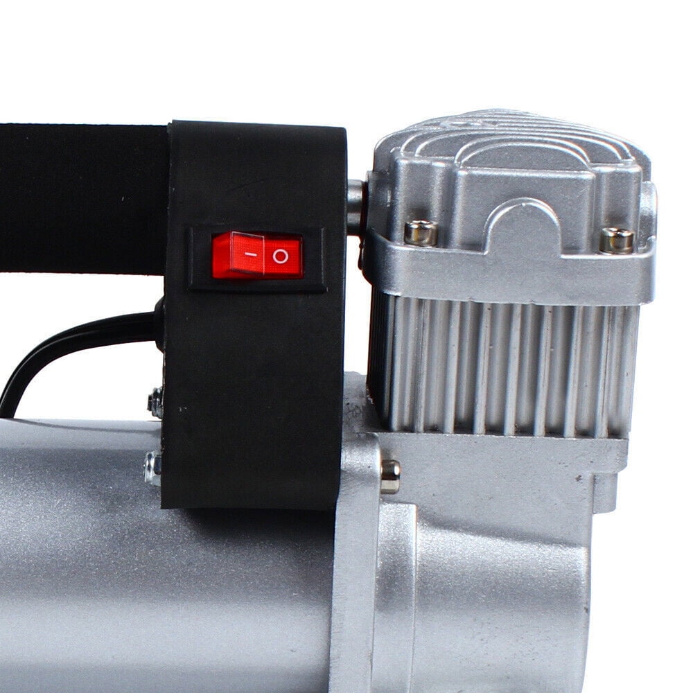 480W Heavy Duty Metal Double Cylinder Pump Portable Air Compressor Auto Tire Inflator 12V Tire Pump