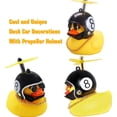 thumbnail image 2 of Adornos de coche de juguete pato de goma anqinglinggushangmaoyouxiangongsi Decoraciones tablero pato amarillo gafas frías casco hélice negro, 2 of 6