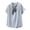 Light Blue, variant on Women's Plus Size Korean Style Tie at Collar Patchwork Short Sleeve Top, Solid Color Loose Fit Blouse for Curvy Women Summer Daily Wear, Versatile and Slimming White L