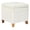 3d Embossed White, variant on 17.5 Inch Square Storage Ottoman with Wheels, Modern Linen Upholstered Footrest Stool & Coffee Table with Top Lid, Rolling Footstool for Living Room & Bedroom, Grey