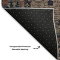 thumbnail image 5 of Addison Rugs Mayfield Premium Machine Washable Traditional Global Mocha Rectangle Rug, 10' X 14' Machine Washable Traditional Global Mocha Oversized Sherpa Throw Blanket, 5 of 6