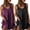 Purple/Black, variant on EKOUAER Women's 2 Pack Satin Silk Tank Sleepwear V Neck Sleepshirts Soft Sleeveless Chemise Nightdress
