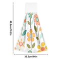 thumbnail image 6 of Yayeee Kitchen Hanging Hand Towels Set of 2 with Loop Bathroom Absorbent Tie Towel, Orange Retro Flower, 6 of 7