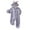 Grey, variant on EnJoCho Kids Fall Romper Toddler Boys Girls Long Sleeve Winter Rabbit Ears Hooded Jumpsuit Cute Furry Romper Home Casual Sleep Outwear Bodysuit