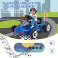 thumbnail image 4 of TOBBI 12V Kids’ Go Kart, Outdoor Battery Powered Ride on Car for Boys and Girls Aged 3-8, Children’s Electronic Toy Go Kart with 2 Speed Modes, Remote Control,Bluetooth, Blue, 4 of 9