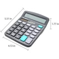 thumbnail image 2 of Calculadora escritorio solar/pilas 12 dígitos, LCD grande, botón grande, sensible, calculadora sobremesa doble potencia, 2 of 3