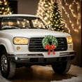 thumbnail image 3 of Jwshufel Car Wreath Lights Christmas Decorations Christmas Lights Led Front Grille Wreath Easy Install Cable Ties Waterproof Battery Case Festive Holiday Car Decor Suit Cars 13.8In Green, 3 of 5