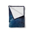 thumbnail image 2 of Night Soft Flannel Fleece Throw Blanket, Majestic Dramatic Sky Clouds and Full Moon over Seascape Calm Tranquil Ocean, Cozy Plush for Indoor and Outdoor Use, 60" x 80", Dark Blue White, by Ambesonne, 2 of 6
