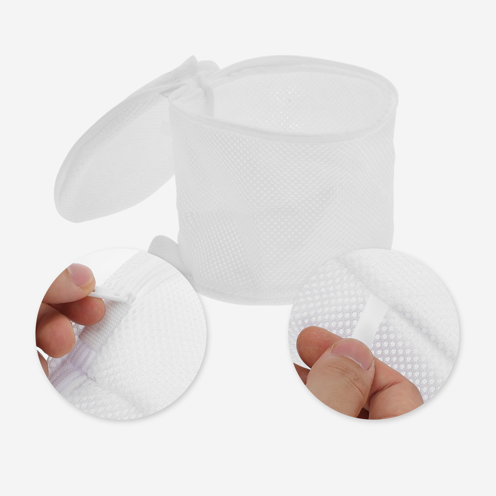 Unique Bargains Mesh Laundry Bag with Hanging Loop and Zipper Closure Polar Bear