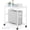 White, variant on Computer Tower Stand White PC Tower Stand 2 Tier CPU Holder with Wheels Metal Mobile Computer Tower Cart Rolling PC Cart Floor for Fax Home Office
