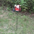 thumbnail image 6 of ToyKingdee Solar Christmas Lawn Light, Santa Claus Garden Stake with Metal Snowman Sign, Waterproof Outdoor Decor for Yard Pathway Patio, Festive Holiday Lighting, 6 of 9