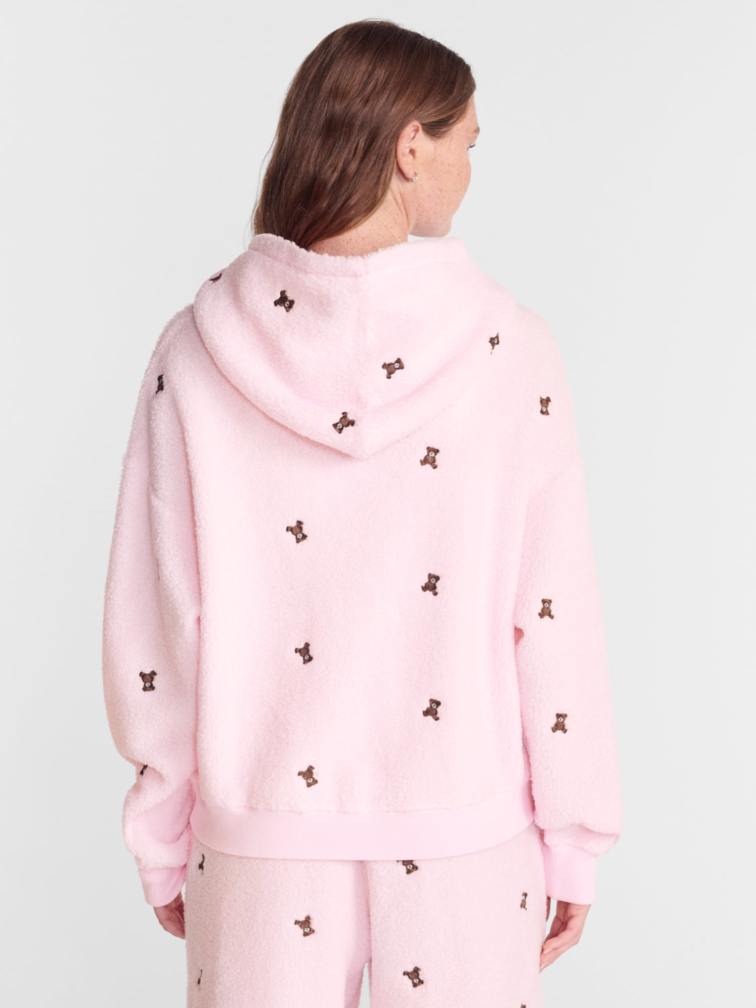 No Boundaries Cozy Teddy Hoodie, Women’s XS-2X