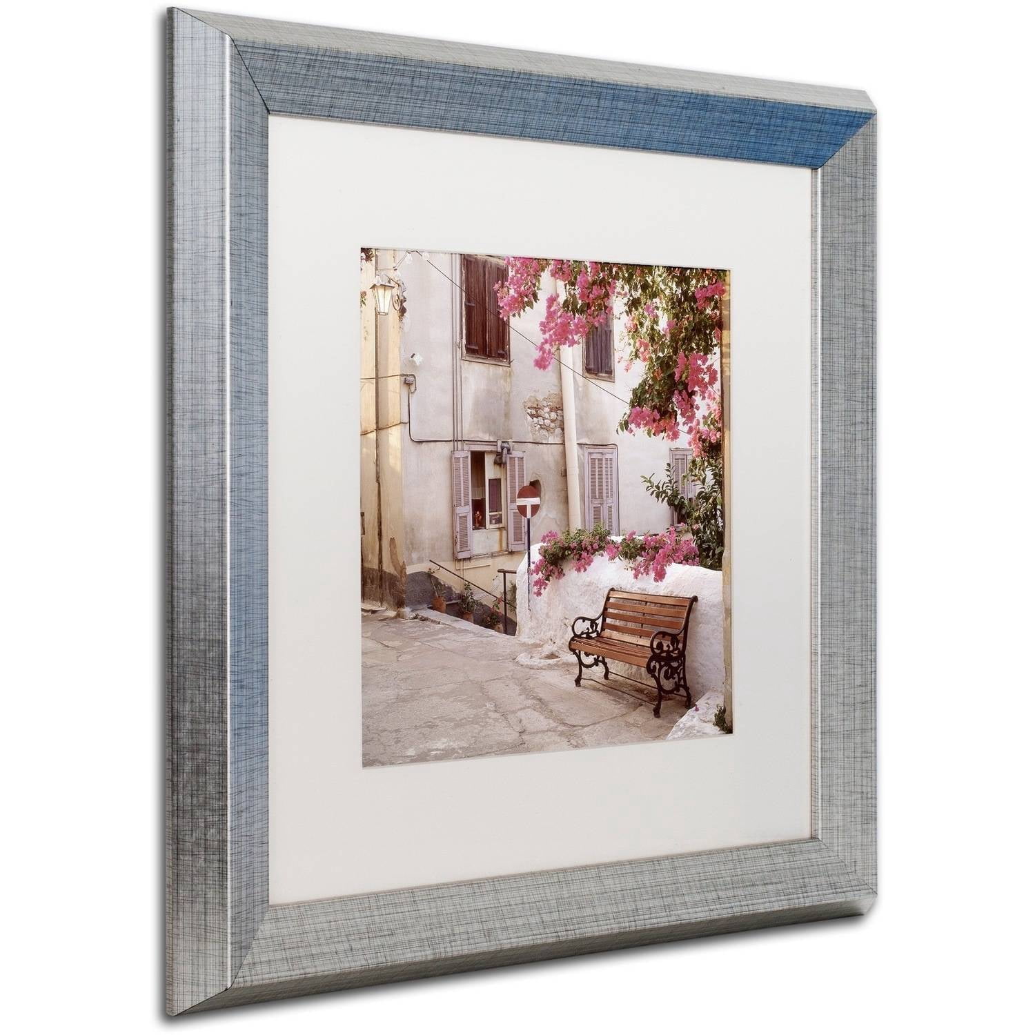 Trademark Fine Art "Provence I" Canvas Art by Alan Blaustein, White Matte, Silver Frame