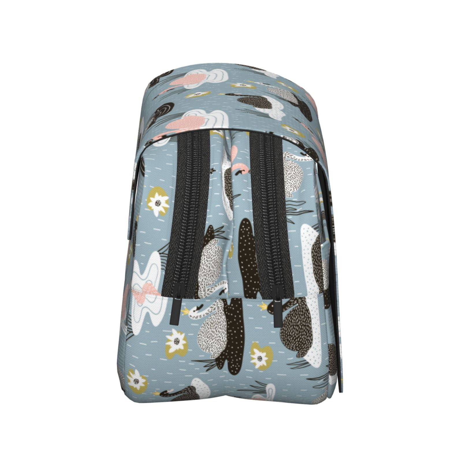 Rateoe Swan Princess On Lake Pattern Double Clamshell Pen Case, Storage Organizer with Two Zipper Compartments– Holds Up to 50 Pencils & Pens