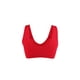 thumbnail image 3 of INSPIRAR CHIC Sujetadores deportivos sin costuras y sin alambre para mujeres con almohadillas removibles, tops de dormir, talla XL, ajuste 34A/B, rojo, 3 of 5