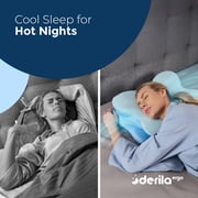 Derila Ergo Pillowcase - Cervical Neck Pillow for Back, Side Sleeper, Memory Foam Pillow Case Only (1 Count)