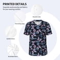thumbnail image 3 of Lsque Love Butterflies Pattern Mens Polo Golf Shirts Funny Graphics Shorts Sleeve Button Shirts Baseball T-shirt-4X-Large, 3 of 7