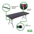thumbnail image 4 of Mesa Plegable Portatil 180cm Portafolio Tipo Rattan Plastico cafe, 4 of 7