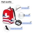 thumbnail image 5 of Easygd USA Switzerland Canvas Backpack: Stylish, Lightweight, and Versatile with Large Capacity and Adjustable Straps –, 5 of 7