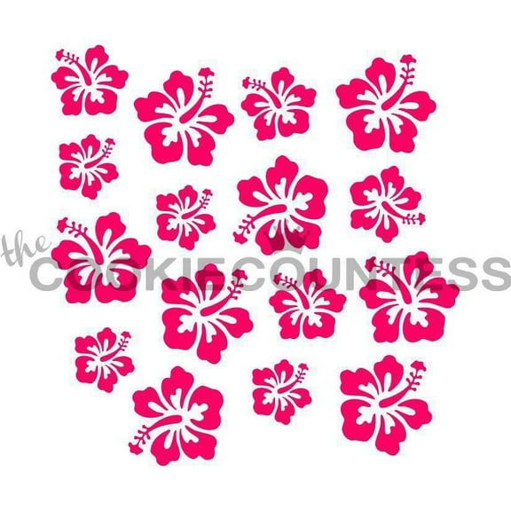 HIBISCUS FLOWER STENCIL