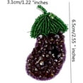 thumbnail image 5 of Handmade Beaded Badges Pomegranate Rhinestone Appliques Lemon Eggplant Fruit Patches Perfect for Shoes Decorations 1 set, 5 of 6